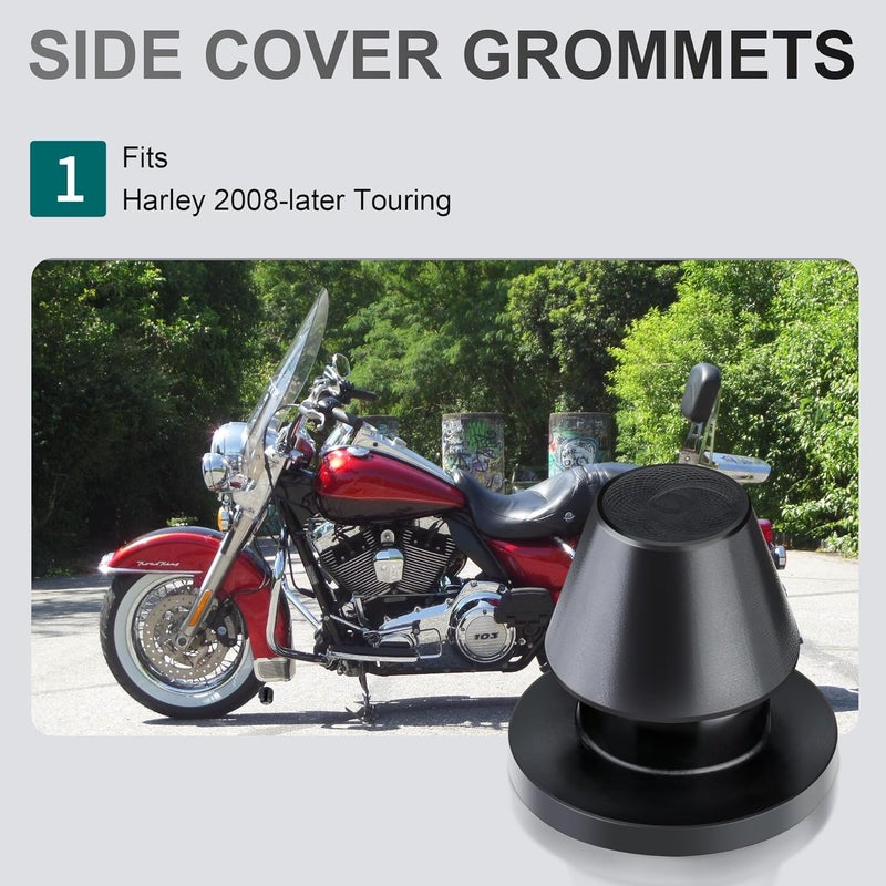 MoKitDora Touring Rubber Side Cover Grommets Compatible with Harley 2008-later Road Glide Road King Street Glide Electra Glide - Image 2